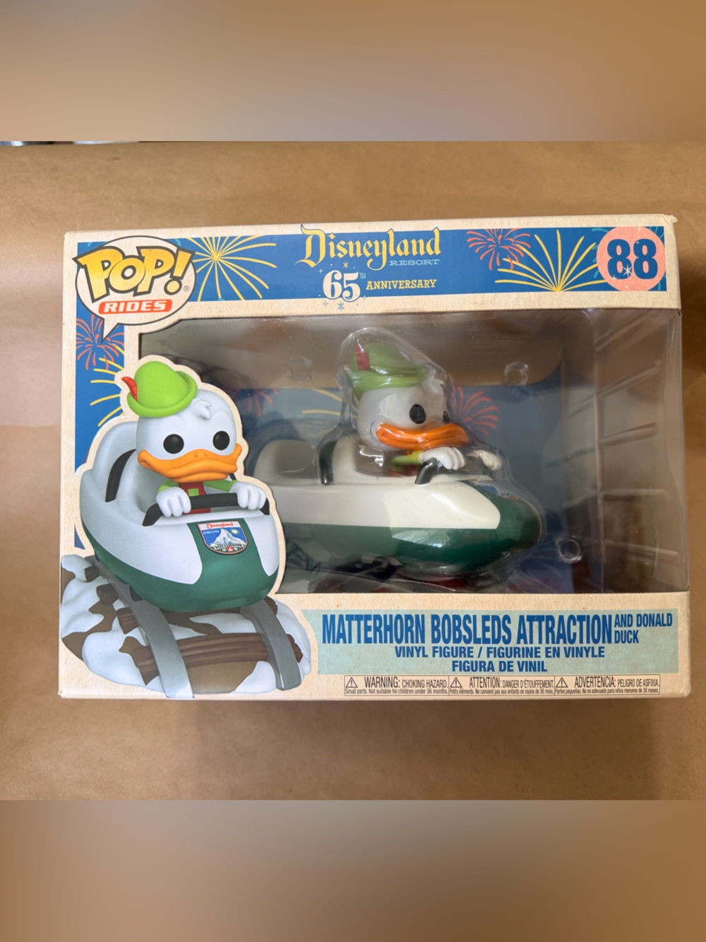 Funko Pop! Rides Donald Duck in Green Matterhorn Bobsled
